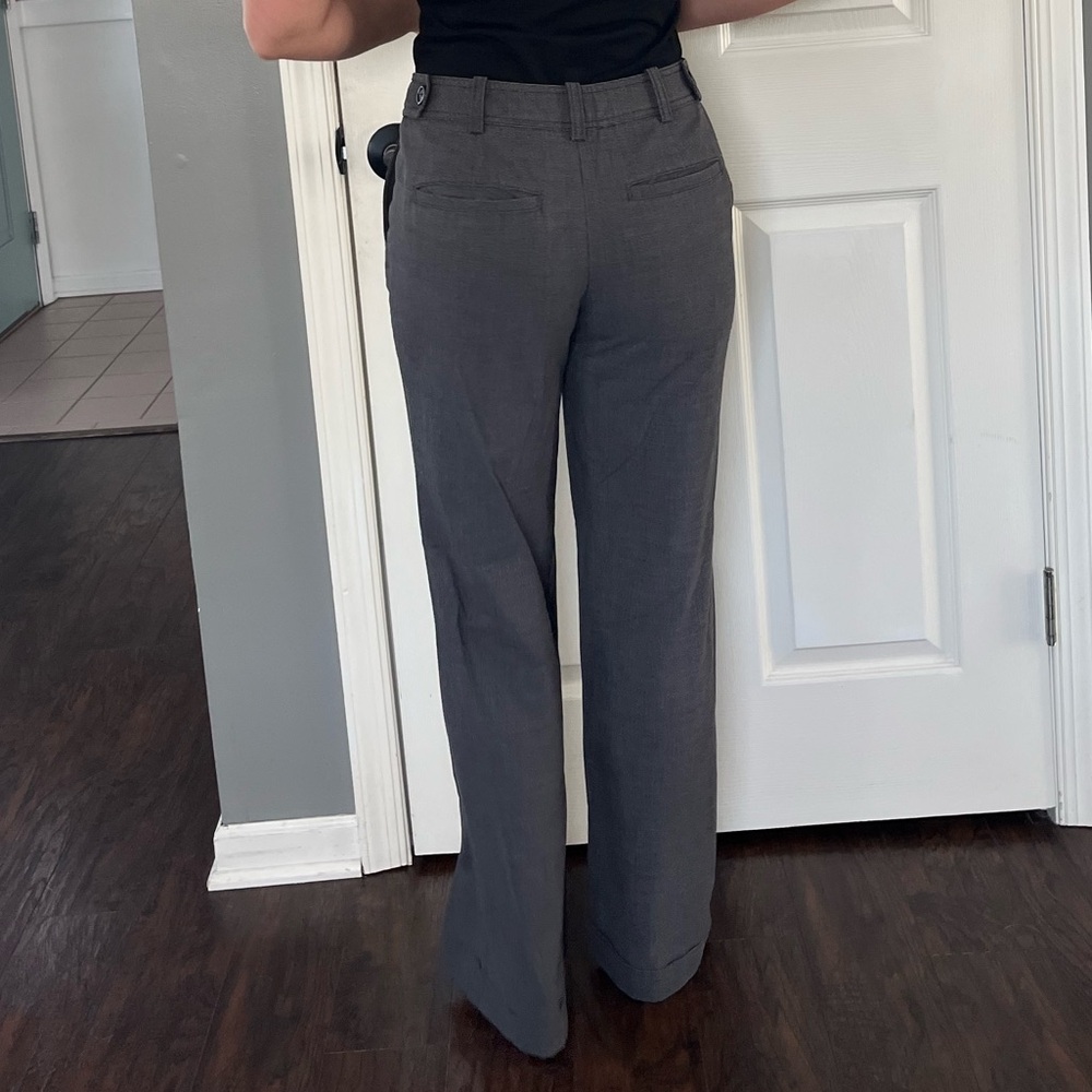 Women’s Sz 4 Charcoal Wide Boot Leg Pants/trousers